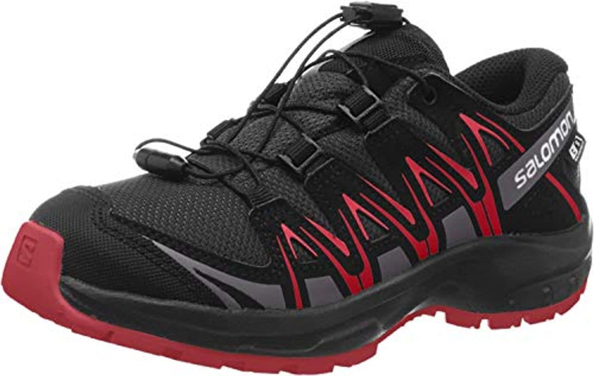 Product Salomon XA Pro 3D CSWP J, Zapatillas de Deporte Unisex Niños, Negro/Rojo