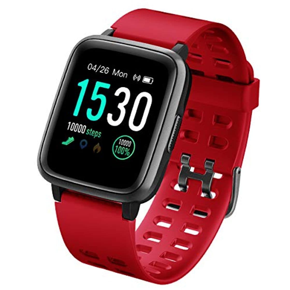 Product LATEC Pulsera Actividad Reloj Inteligente Impermeable IP68 Smartwatch Pantalla Táctil Completa con Pulsómetro Cronómetro Pulsera Deporte para Hombres Mujeres Niños con iOS y Android