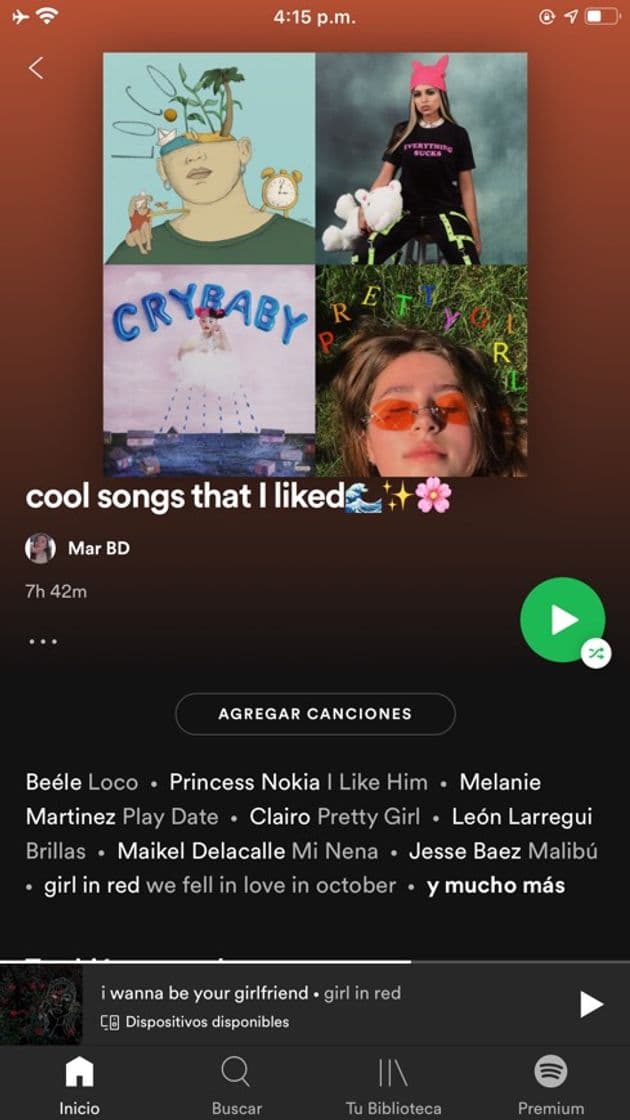 Canción Mi playlist de Spotify 