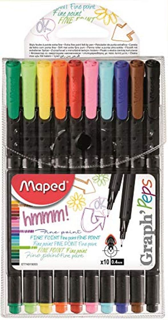 Producto ROTULADOR MAPED EST/10 GRAPH PEPS 0.4MM SURTIDOS