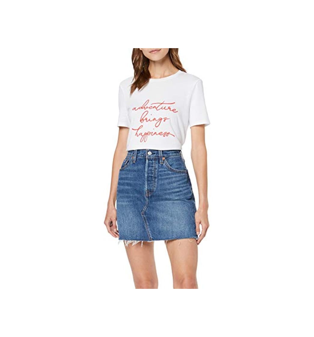 Fashion Levi's HR Decon Iconic BF Skirt Falda, Gris