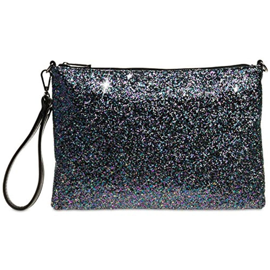 Fashion Caspar TA341 Bolso de Mano Fiesta XL para Mujer Clutch Brillante con