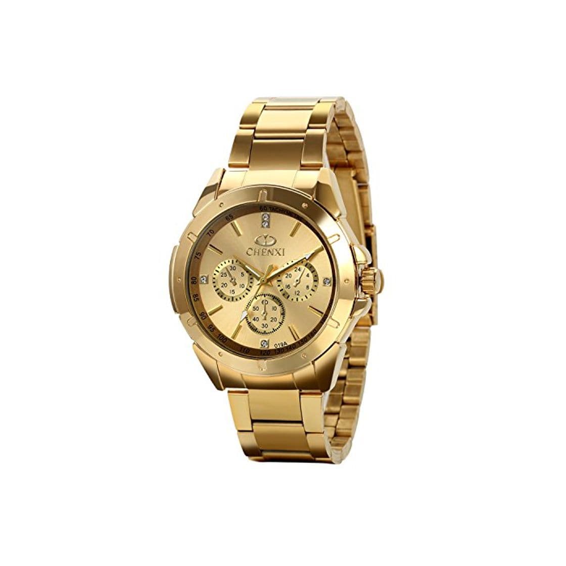 Product Avaner Reloj Dorado de Esfera Oro de Color, Reloj de Caballero Cuarzo,