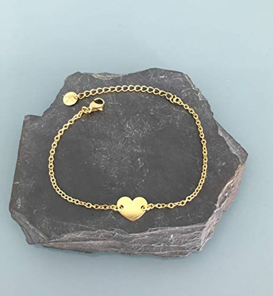 Product Pulsera gourmette corazón 24k oro