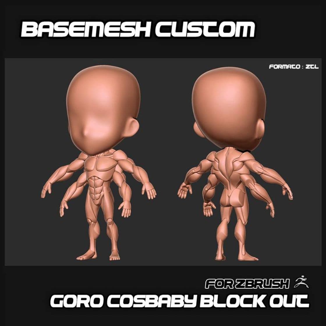 Moda COSBABY BLOCK-OUT | FEMALE BASE MESH – ZbrushXtreme