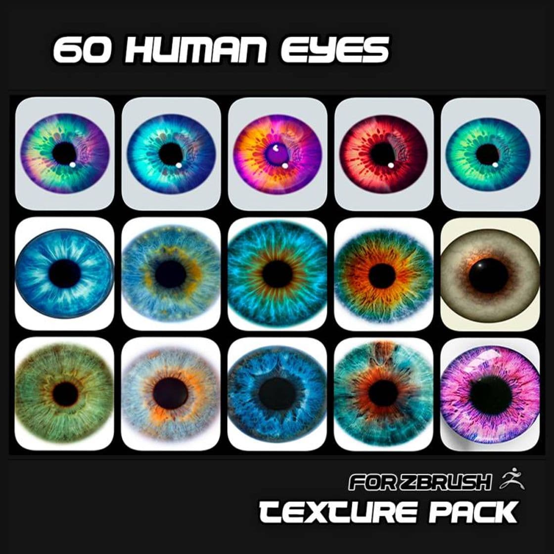 Moda 60 Human Eyes Pack Textures – ZbrushXtreme