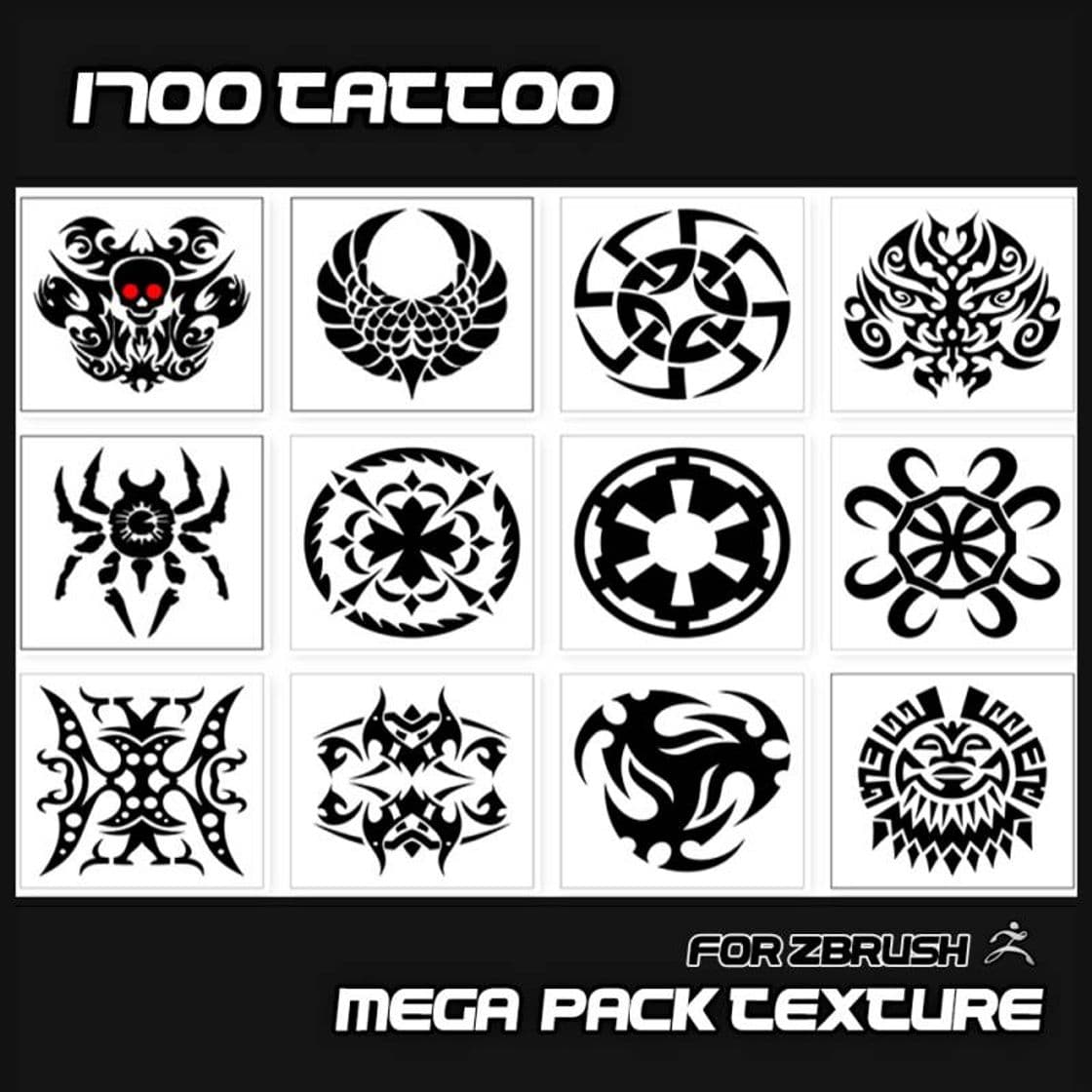 Moda 1700 Tattoo Mega Pack Texture – ZbrushXtreme