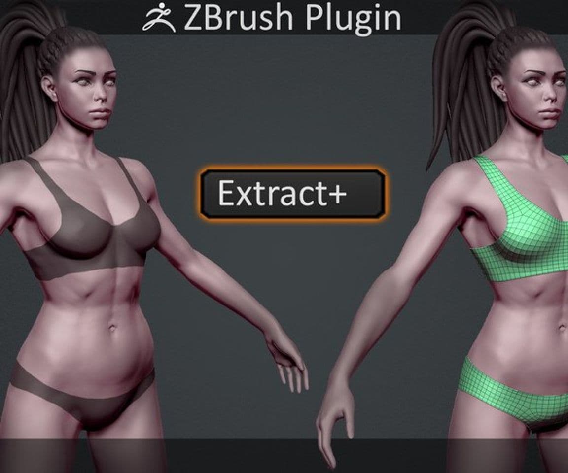 Moda ZBrush Plugin Extract+ | Artworks - ArtStation