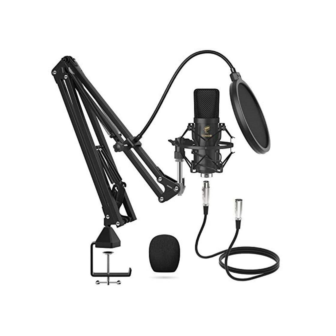 Product Micrófono de Condensador XLR, TONOR Kit Micrófono Profesional Cardioide Estudio Brazo T20,