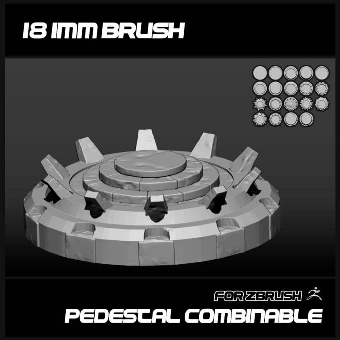 Moda 18 IMM BRUSH PEDESTAL