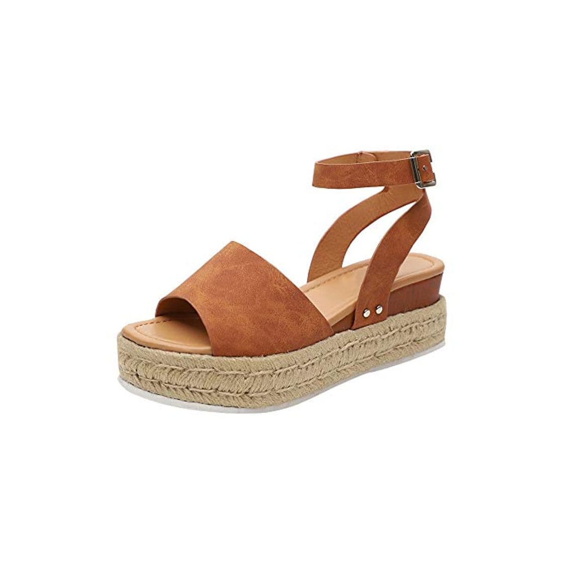 Producto Sandalias Mujer con Sandalias Wedge Plateau con Correa en el Tobillo Sandalias