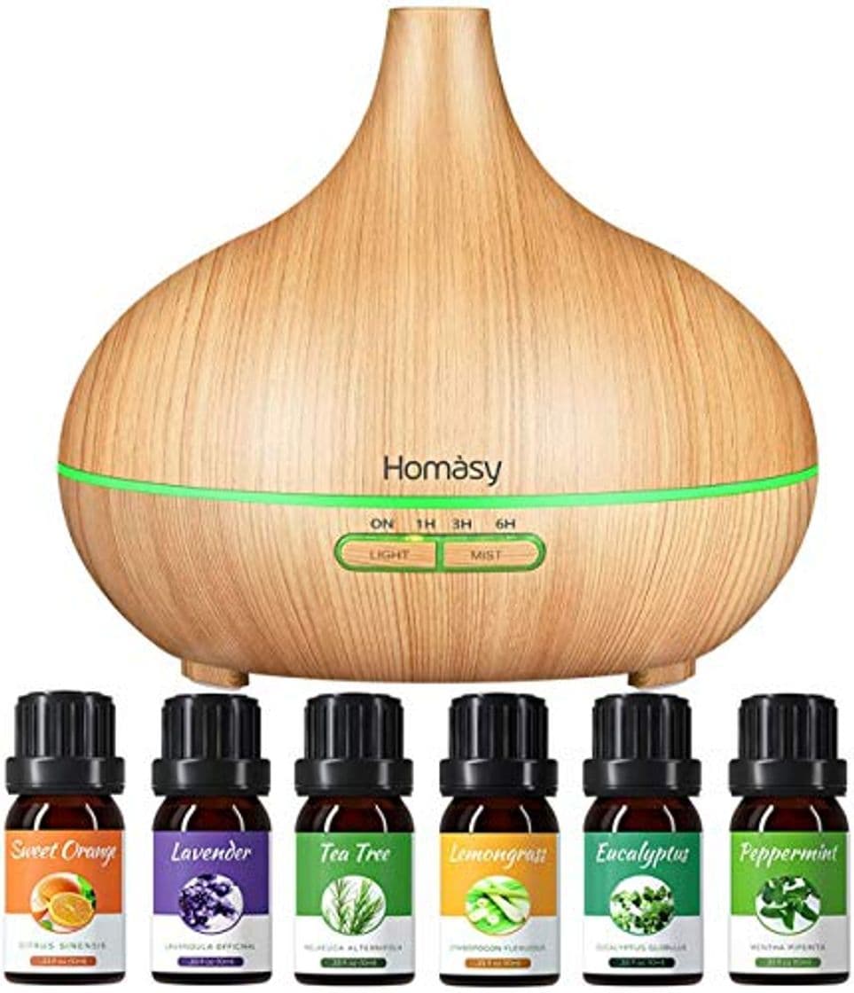 Producto Homasy 500ml Difusor de Aromas con 6 Botellas de Humidificadore Aceite Esencial