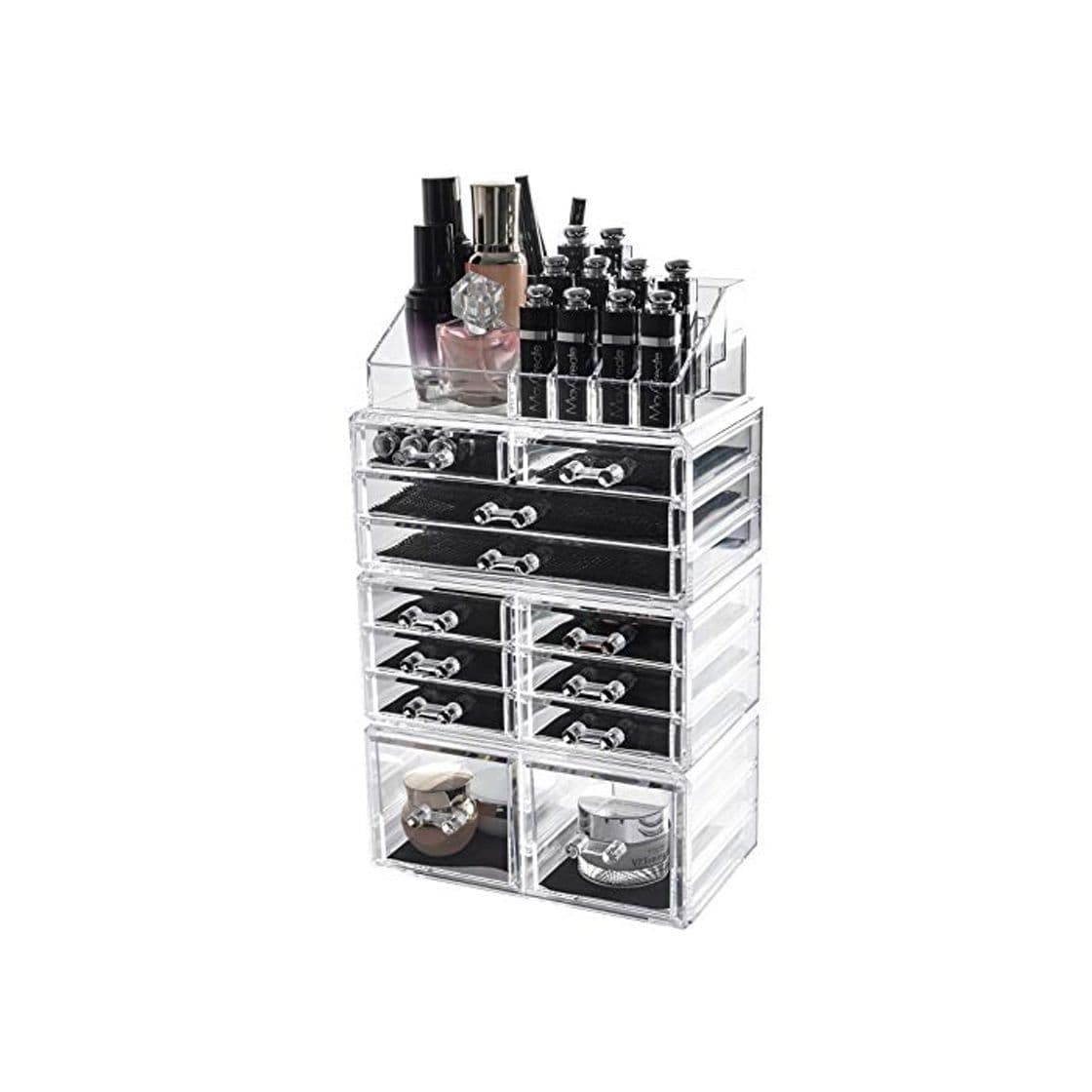 Product D4P Display4top Caja acrílica Estante de maquillajes Maquillaje Cosméticos Joyería Organizador