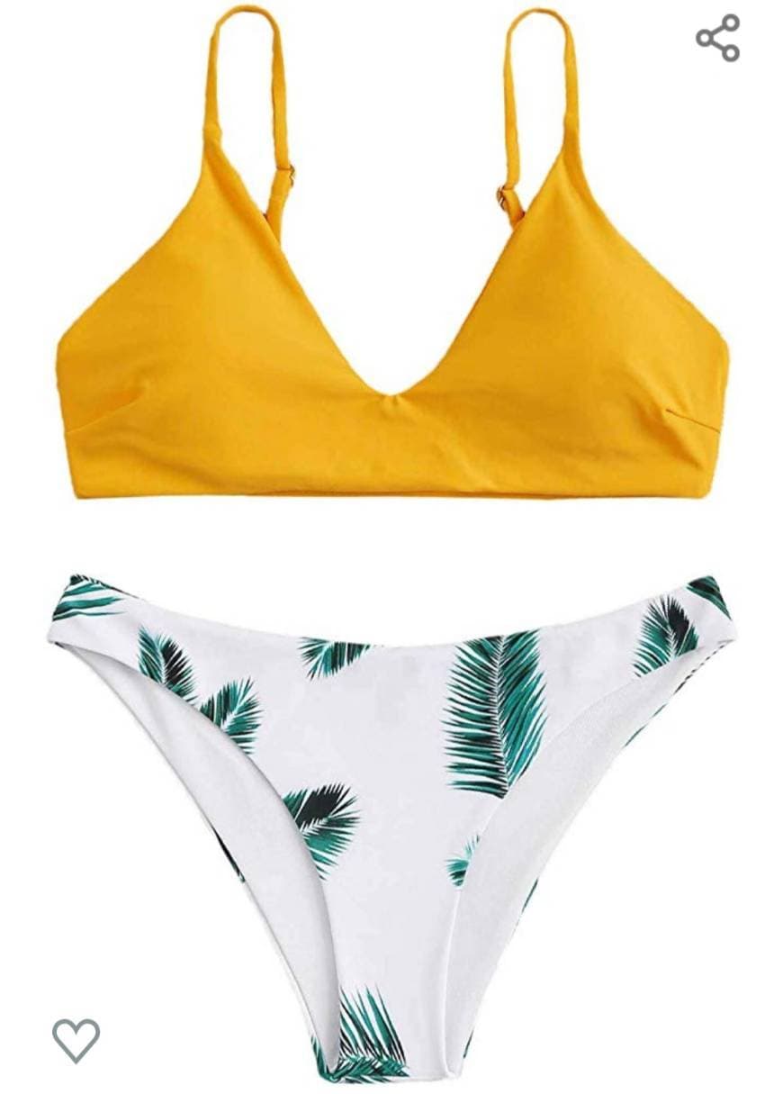 Fashion DIDK Mujer Conjunto De Bikini Estampado, +2 PCS Traje de Baño ...