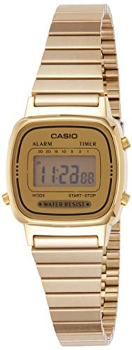 Moda CASIO Reloj Digital para Mujer de Automático con Correa en Acero Inoxidable