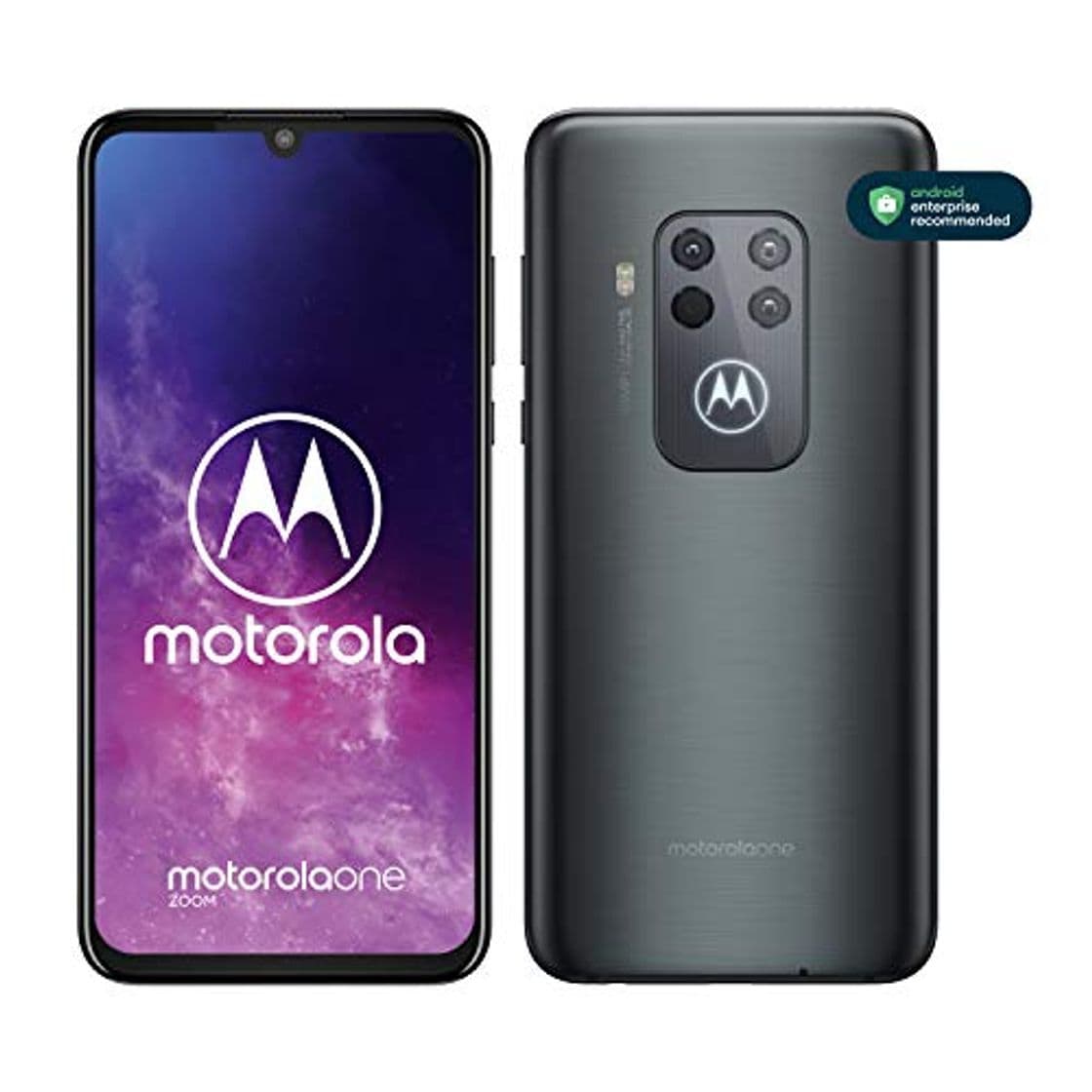 Electronic Motorola One Zoom con Alexa Hands-Free (Pantalla 6,4" FHD+, Sistema de 4