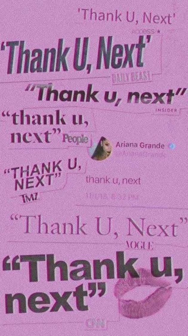 Fashion Ariana Grande - thank u, next (lyric video)🖤