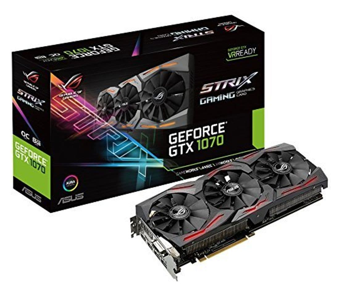 Electrónica ASUS STRIX-GTX1070-O8G-GAMING - Tarjeta gráfica