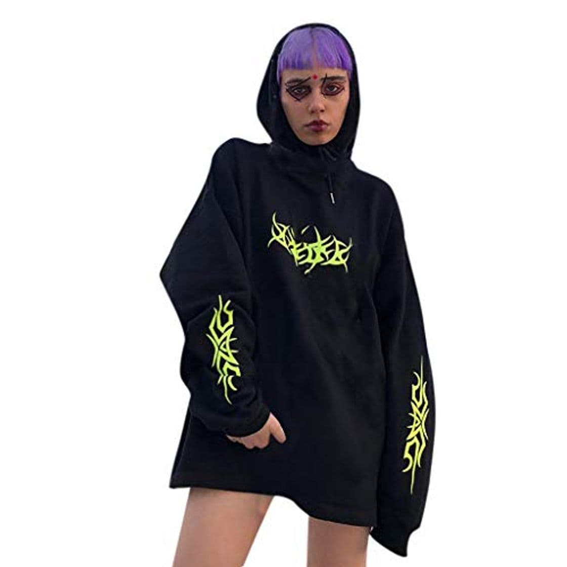 Producto Sudaderas Mujer Tumblr Largas Anchas, K-Youth Suelta Hip Hop Estilo Sudadera con