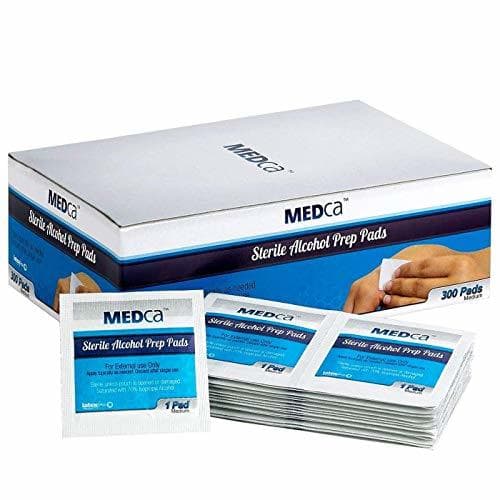 Producto MEDca Alcohol Prep Pads, estéril, mediano, de 2 capas