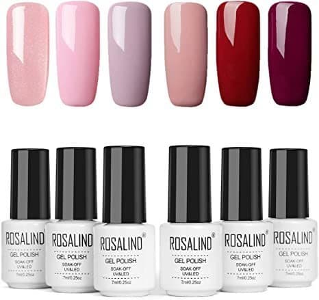 Producto ROSALIDN Esmalte de Uñas, Esmaltes Semipermenentes para Uñas, 6pcs Kit de Uñas