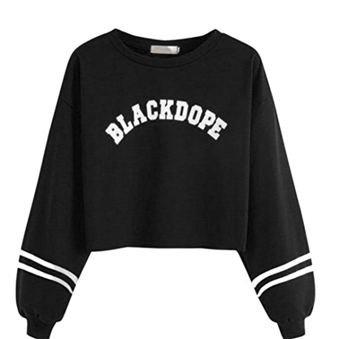 Product Mujer Sudaderas Cortas, Venmo 2017 Otoño BLACKDOPE Impresión Manga Larga Blusa Tops