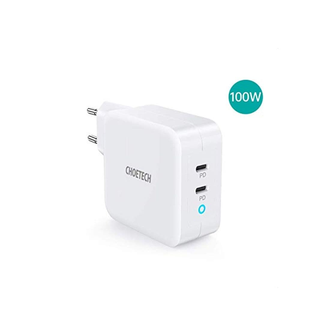 Product CHOETECH Cargador USB C 100W, [GaN Tech] Cargador Tipo C con 2-Puerto