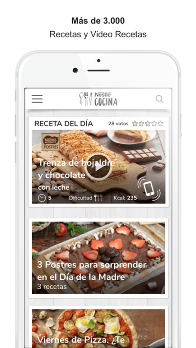 App Nestlé Cocina. Recetas y Menús