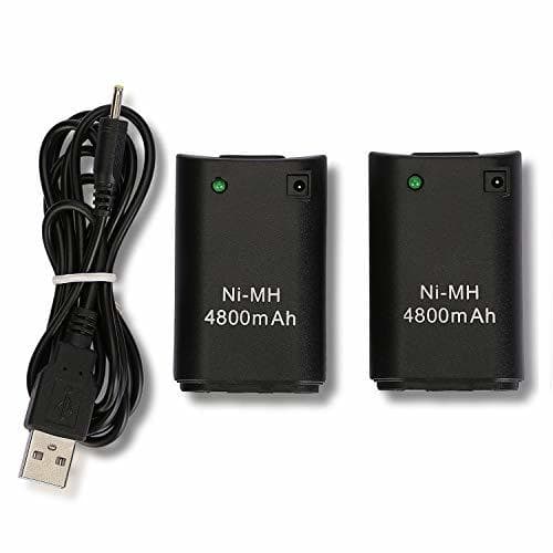 Electrónica Xbox 360 Mando Batería, OSAN 2Pc 4800mAh Baterías