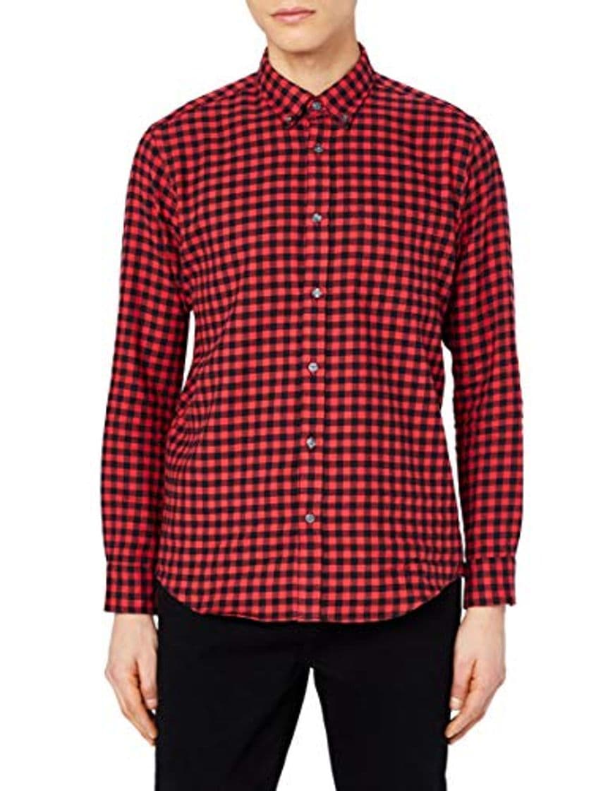 Moda Marca Amazon - MERAKI Camisa Hombre, Multicolor