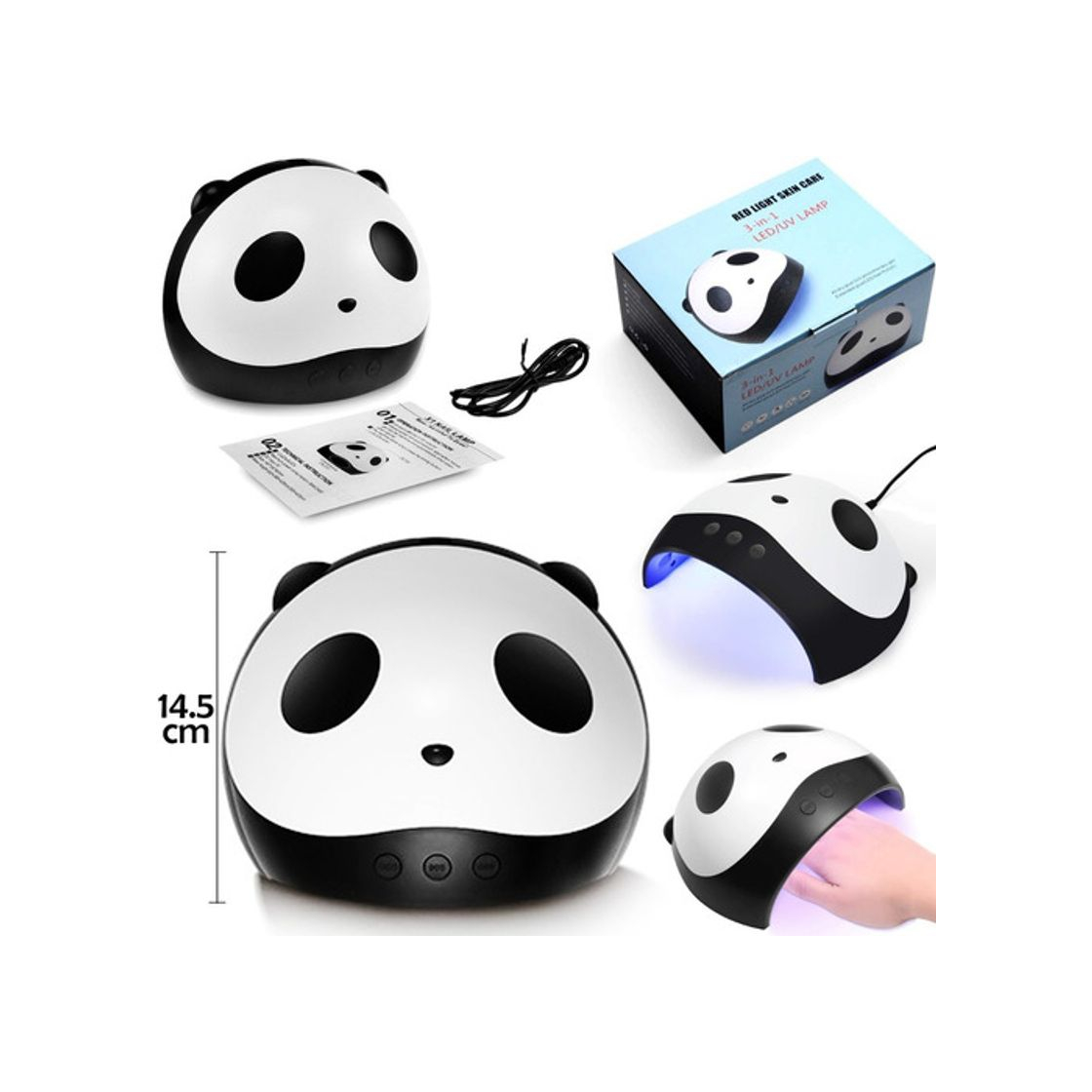 Producto Lampara luz UV con diseño de pandita 