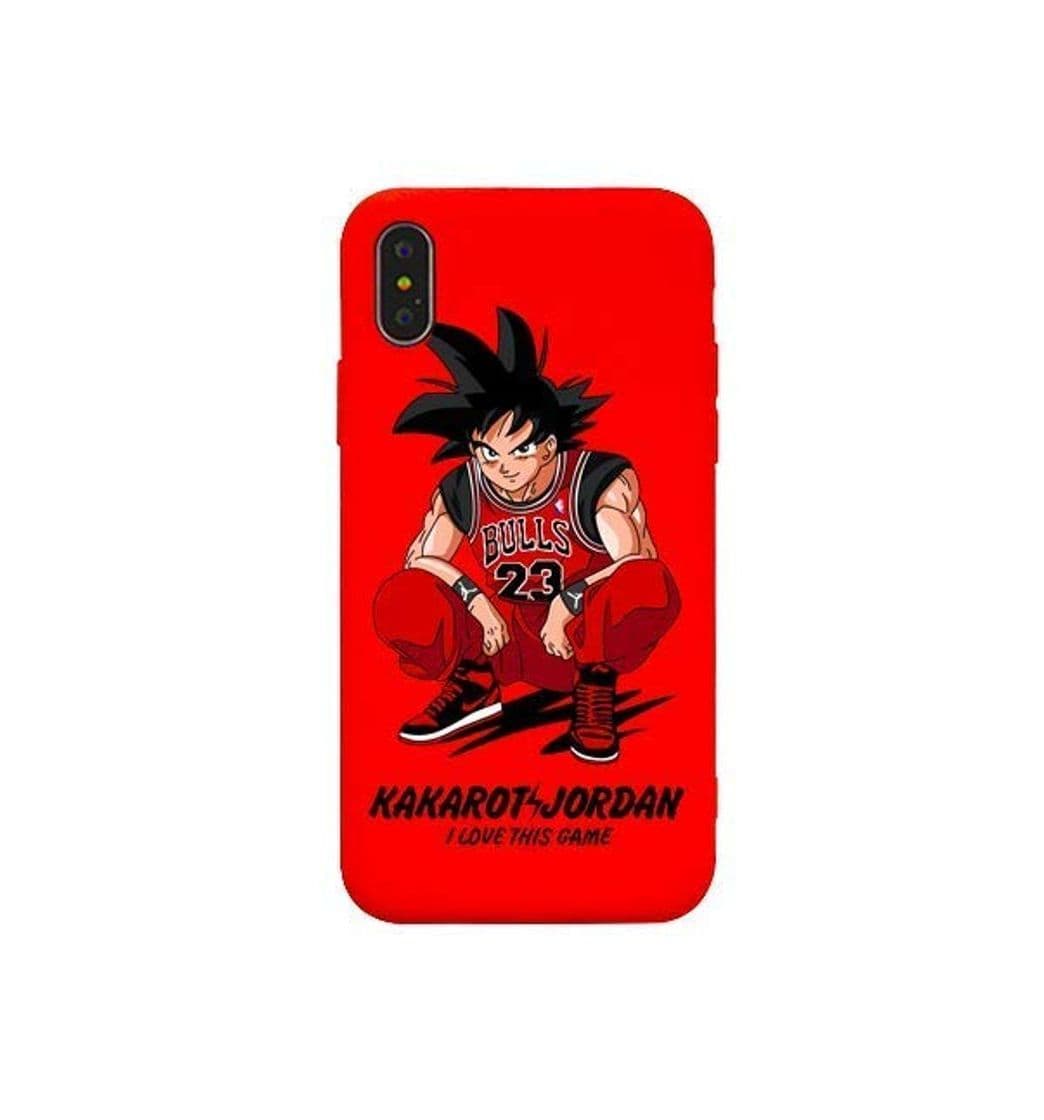 Producto Art Design Funda para iPhone XR DBZ Dragon Ball Z Super GT Michael Jordan Chicago Bulls Vegeta Son Gohan Son Goku Rouge Carcasa de Moviles Caso Silicón