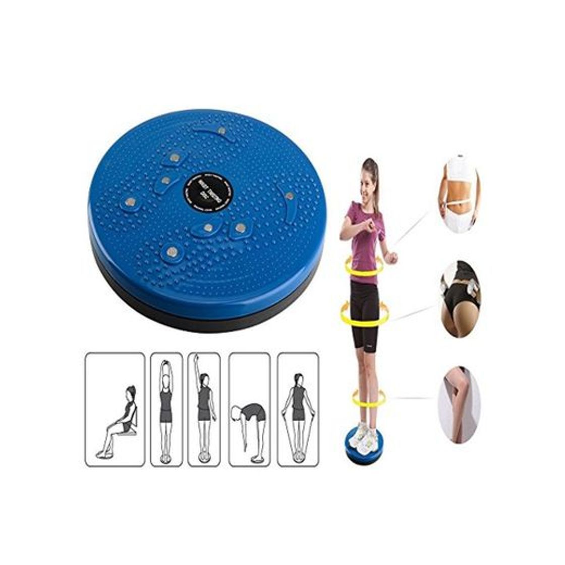 Product Acacia person Twist Cintura Torsión Disc Junta Ejercicio Aeróbico Fitness Reflexología Imanes