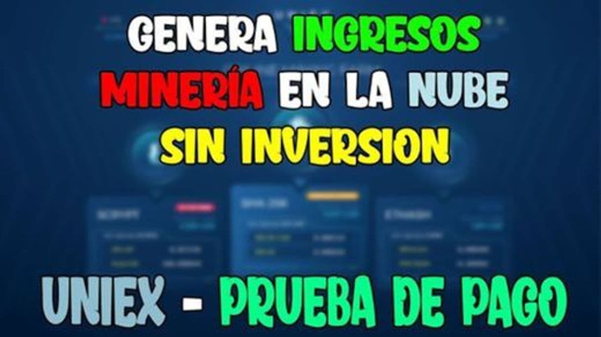 Moda Uniex, gana criptomonedas minando en la nube