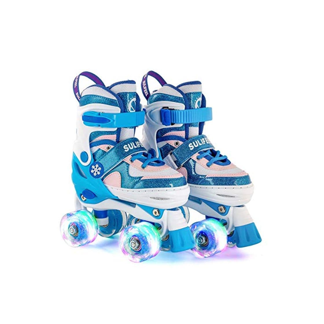 Producto Sulifeel Ice Snow Ruedas Patines Roller con Luces Ajustables para Niñas y