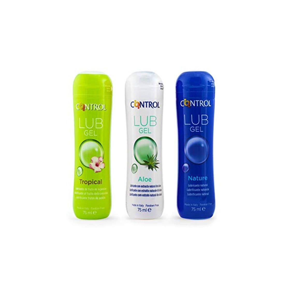 Product Lubricante Intimo CONTROL Kit de 3 Geles: Nature 75 ml