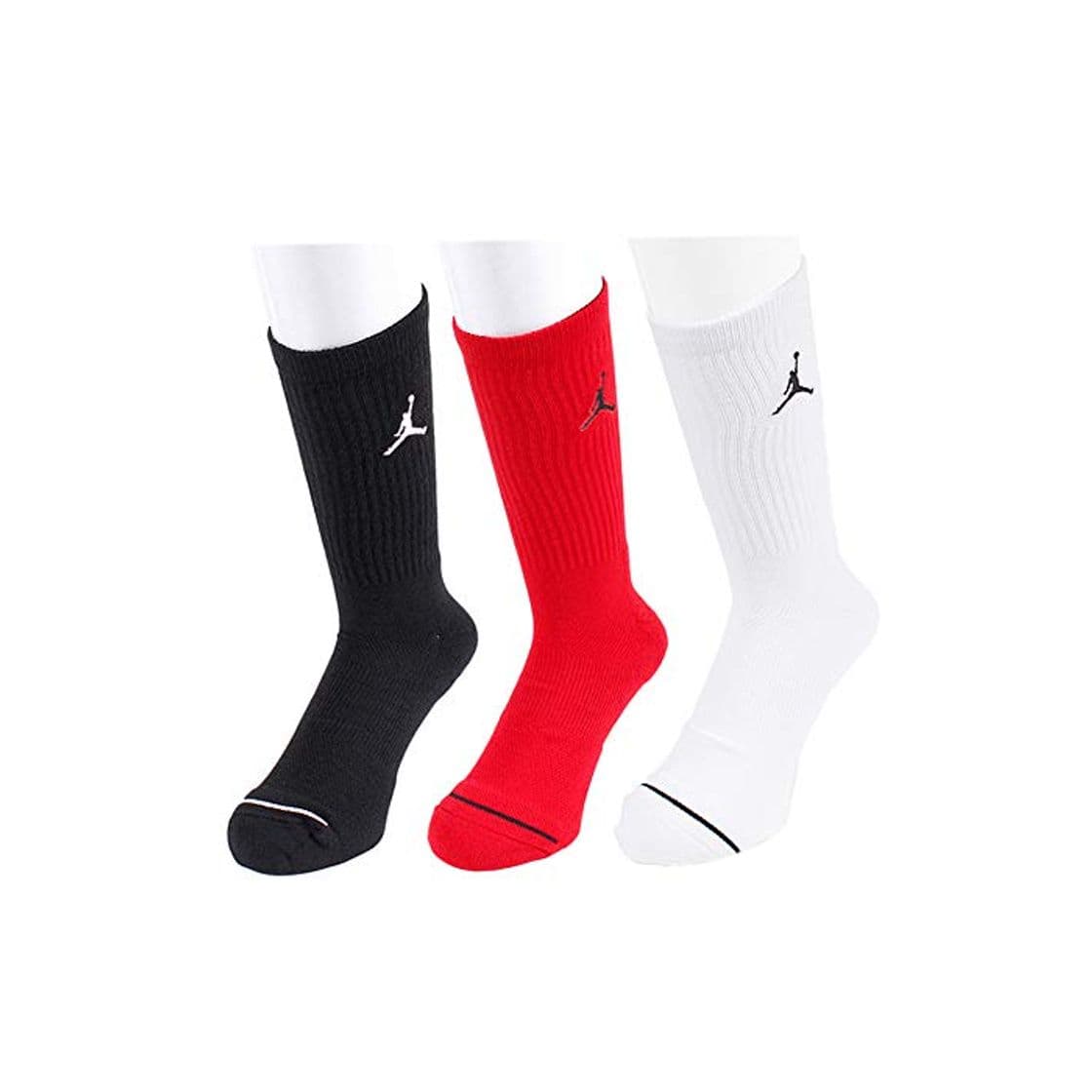 Fashion NIKE Jumpman Crew 3Ppk Calcetines Línea Michael Jordan, Hombre, Negro