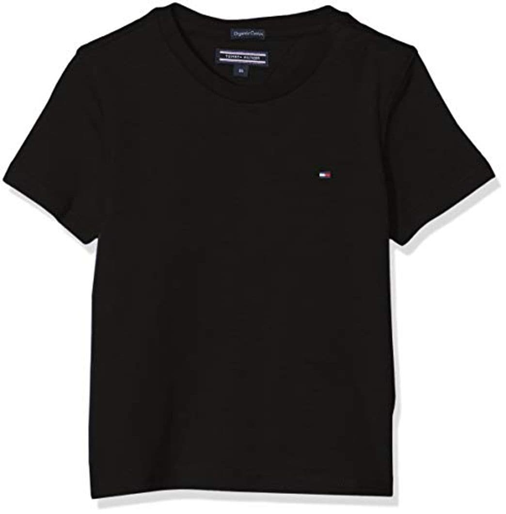 Product Tommy Hilfiger T Camiseta Básica de Manga Corta, Negro