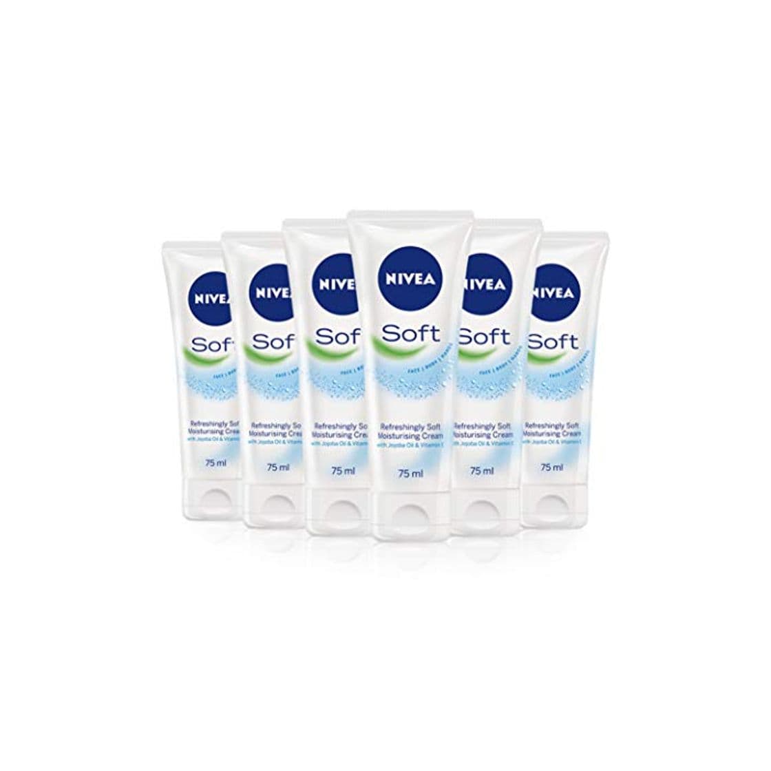 Beauty 6x Nivea SOFT Moisturising Cream Tube 75ml by Nivea