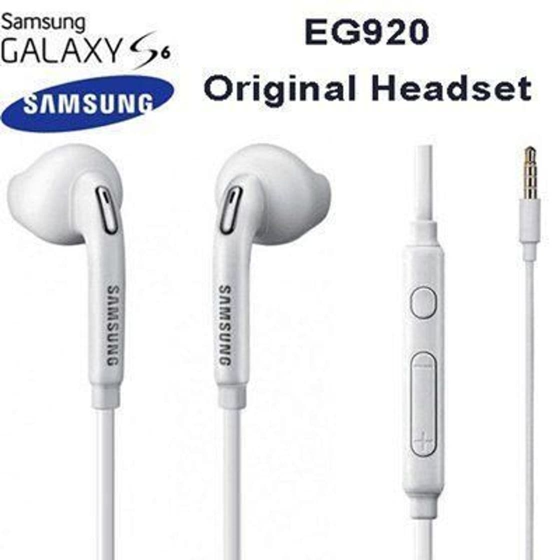 Electronic TPC© Auriculares Manos Libres Original Samsung EO-EG920LW para Galaxy S6