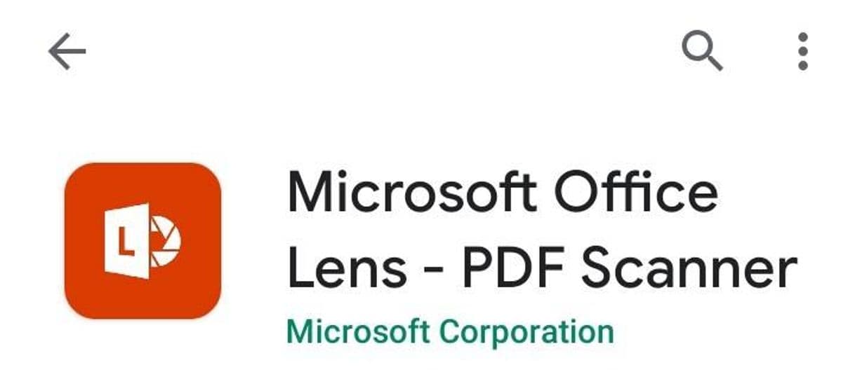 App Microsoft Office Lens - PDF scanner