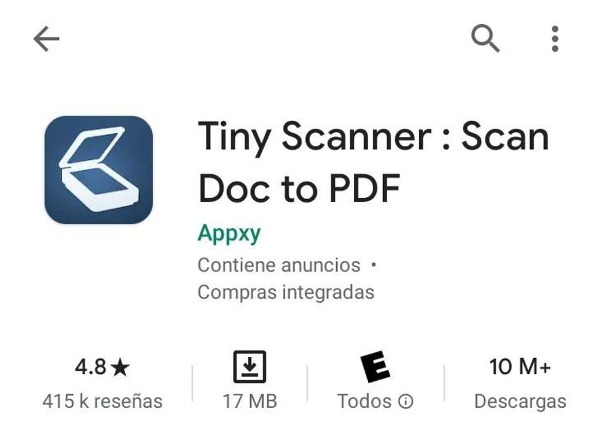 App Tiny Scanner: Scan Doc to PDF