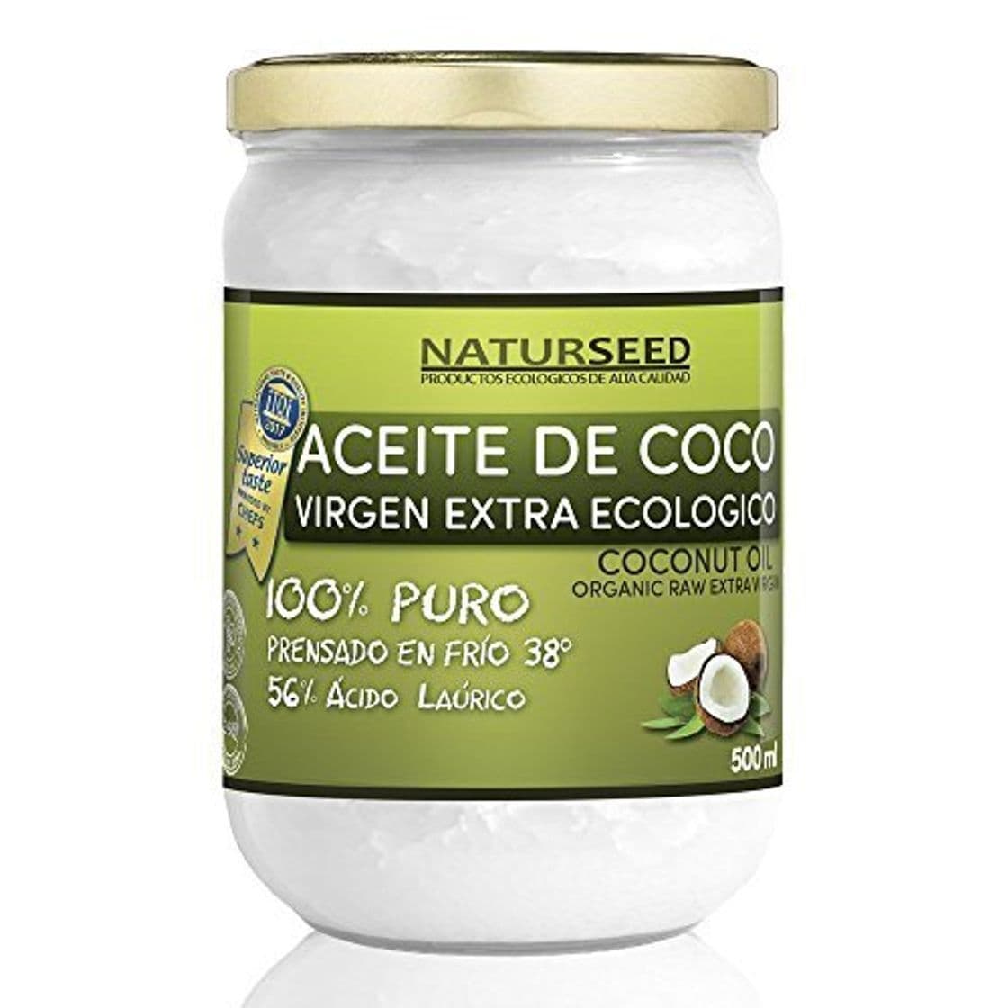 Producto Naturseed - Aceite de coco Virgen Extra Orgánico - Para uso Estético