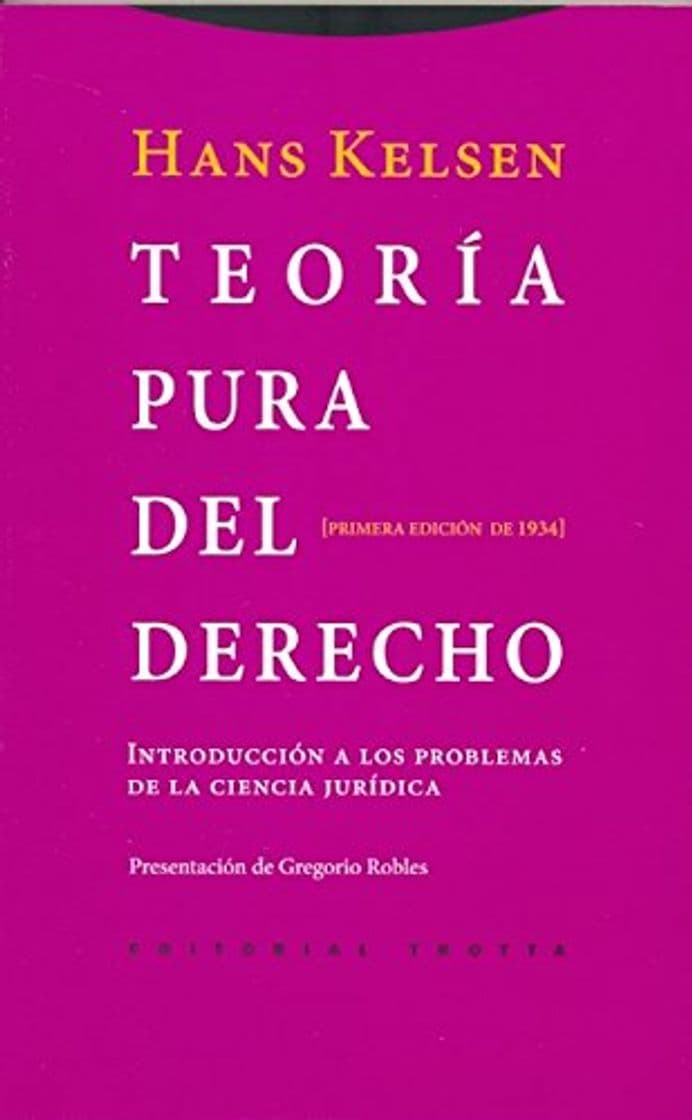 Book Teoría pura del derecho: Introducción a los problemas de la ciencia jurídica.