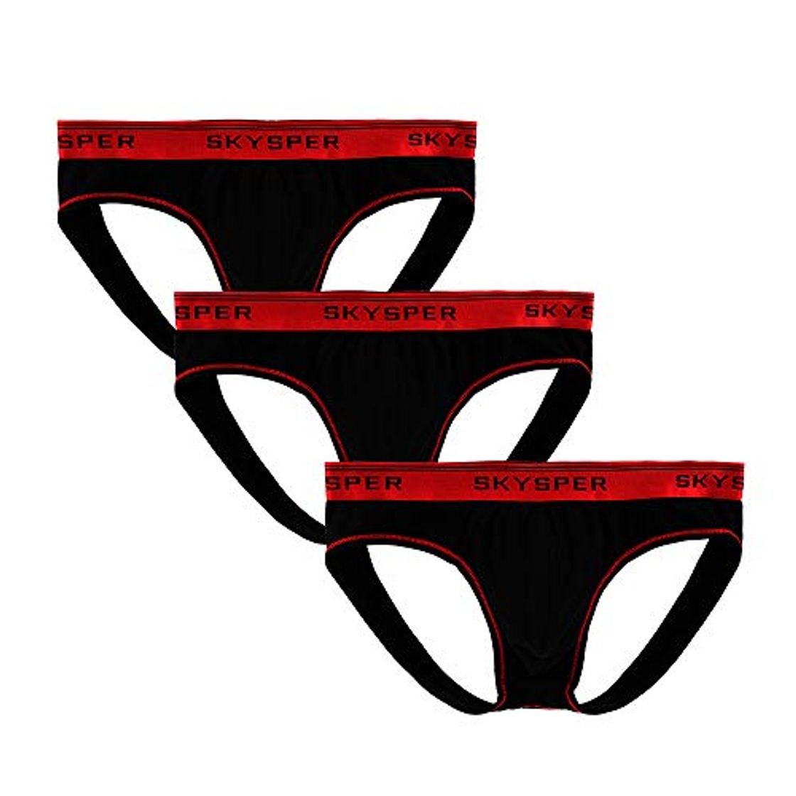 Fashion SKYSPER 3pcs Tangas para Hombre Slips Ropa Interior Hombre Jockstrap Suspensorio Bragas Pantalones Cortos Calzoncillos Bóxer para Hombre Thong Lencería Deportivo Algodón Suave Transpirable Deporte