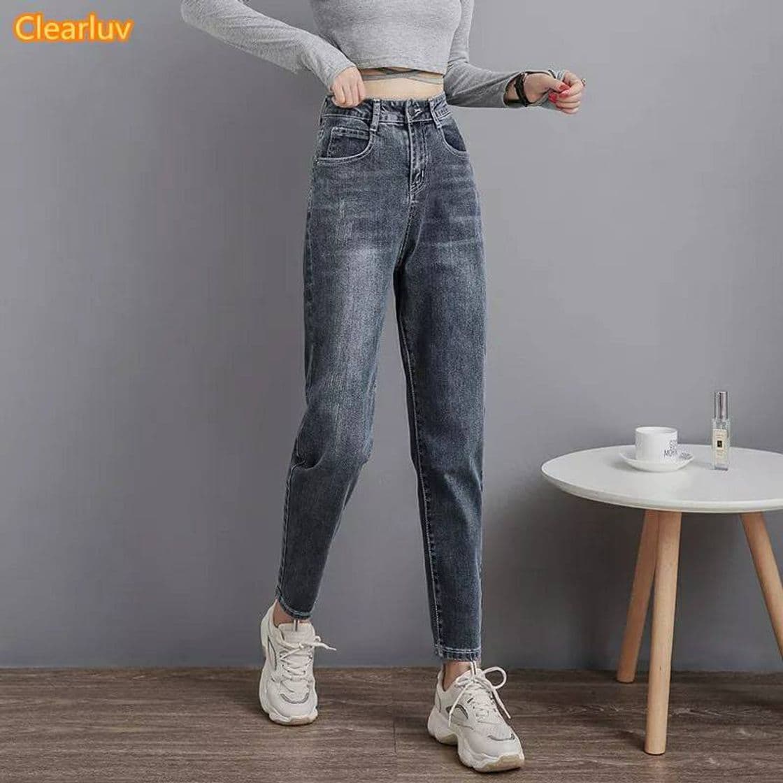 Moda Mom jeans, cintura alta, estilo VINTAGE♡