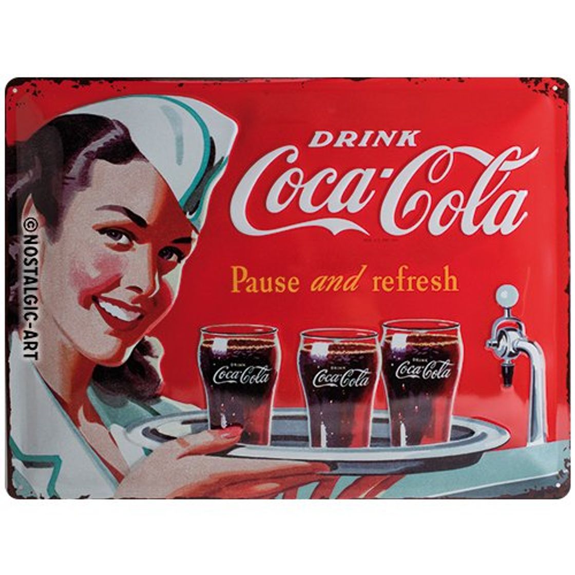 Producto Nostalgic-Art Coca Cola Waitress Placa Decorativa