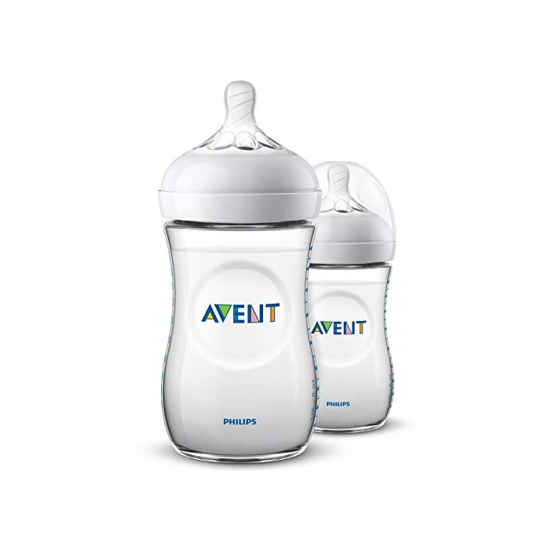 Product Philips Avent Biberón Natural SCF033/27 - Pack de dos biberones de 260