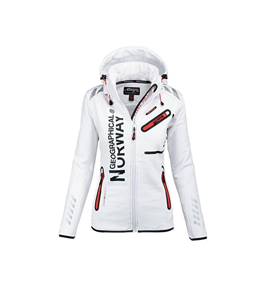 Fashion Geographical Norway - Chaqueta cortavientos impermeable multifunción para mujer