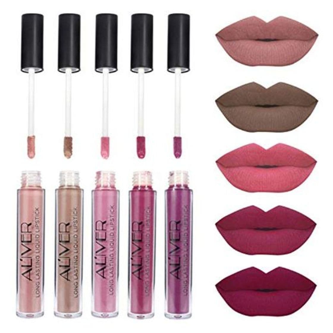 Place 5 Colors Matte Lipstick Set